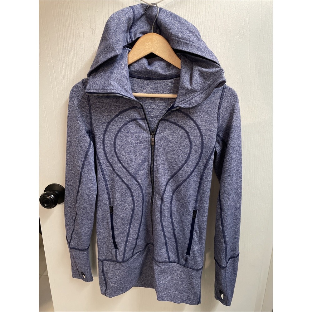Lululemon Purple Full Zip Woman's 6 Thumb holes
